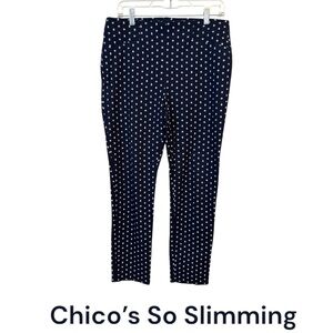 Chico's So Slimming Blue & White Pants